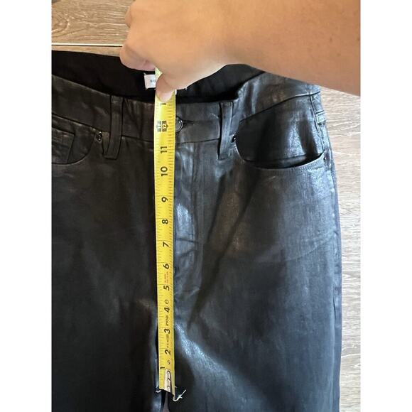 Good American GOOD CLASSIC Slim Straight Jeans GC046T Sz 14/32 Inseam 28" Black - Picture 5 of 9